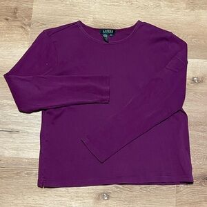 Lauren Ralph Lauren Plum Long Sleeve Top